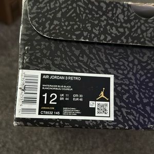 Jordan 3 Racer Blue- Men’s size 12